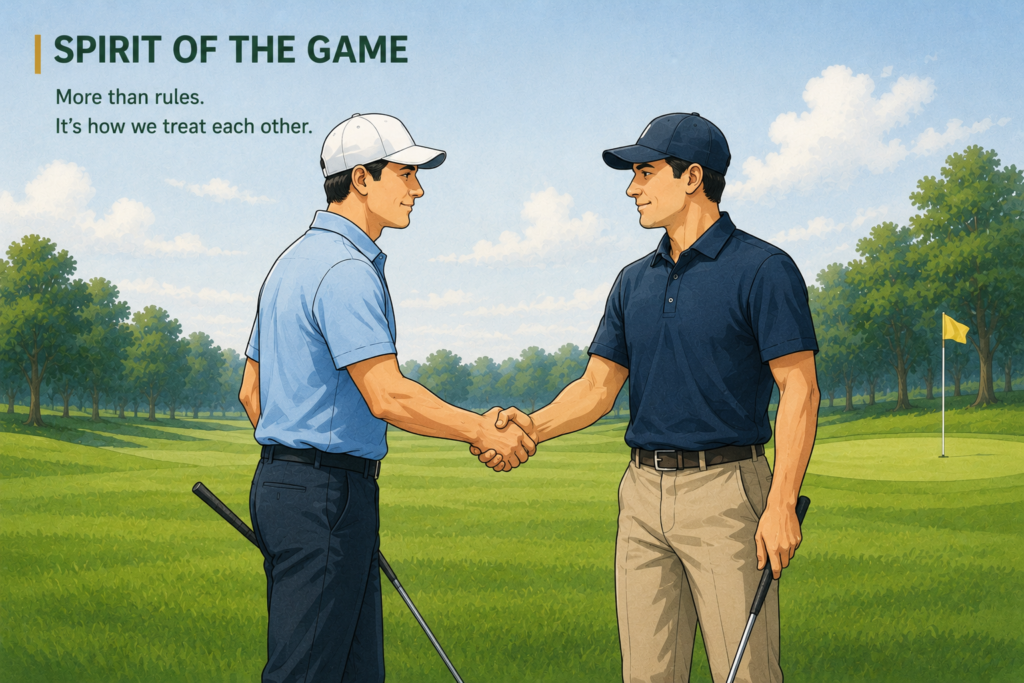 Rule 1 reminds every golfer that respect, honesty and sportsmanship are just as important as the score itself.